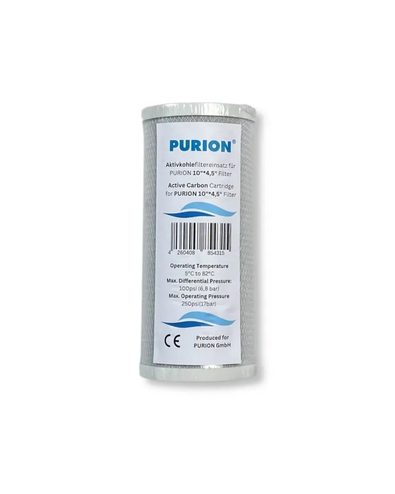 PURION Cartuș de filtrare Big Blue 10x4,5 inch cărbune activ