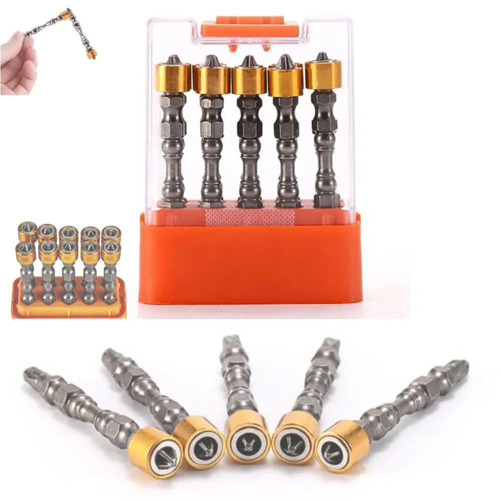 Set 10 Biți PH2 APF® – 65mm, Oțel Aliat, Pentru Șurubelniță Electrică
