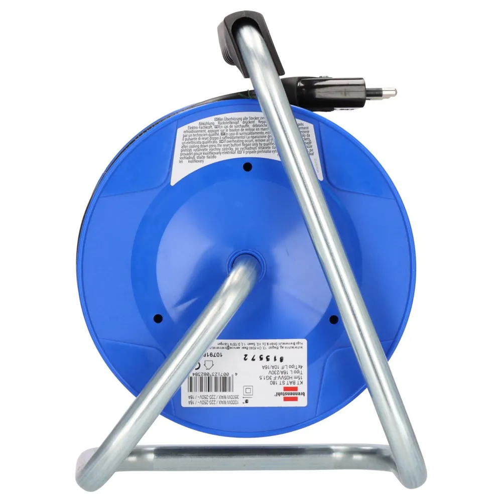 Rolă de cablu Brennenstuhl BAT ST 180 15m cu 4 prize, 3500W