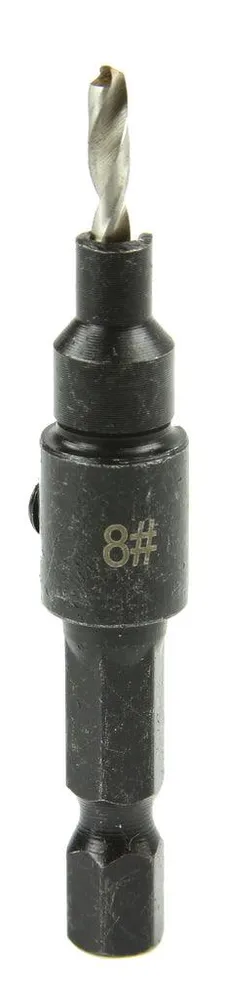 Set de 4 burghie pentru lemn cu scufundare hexagonală de 1/4"