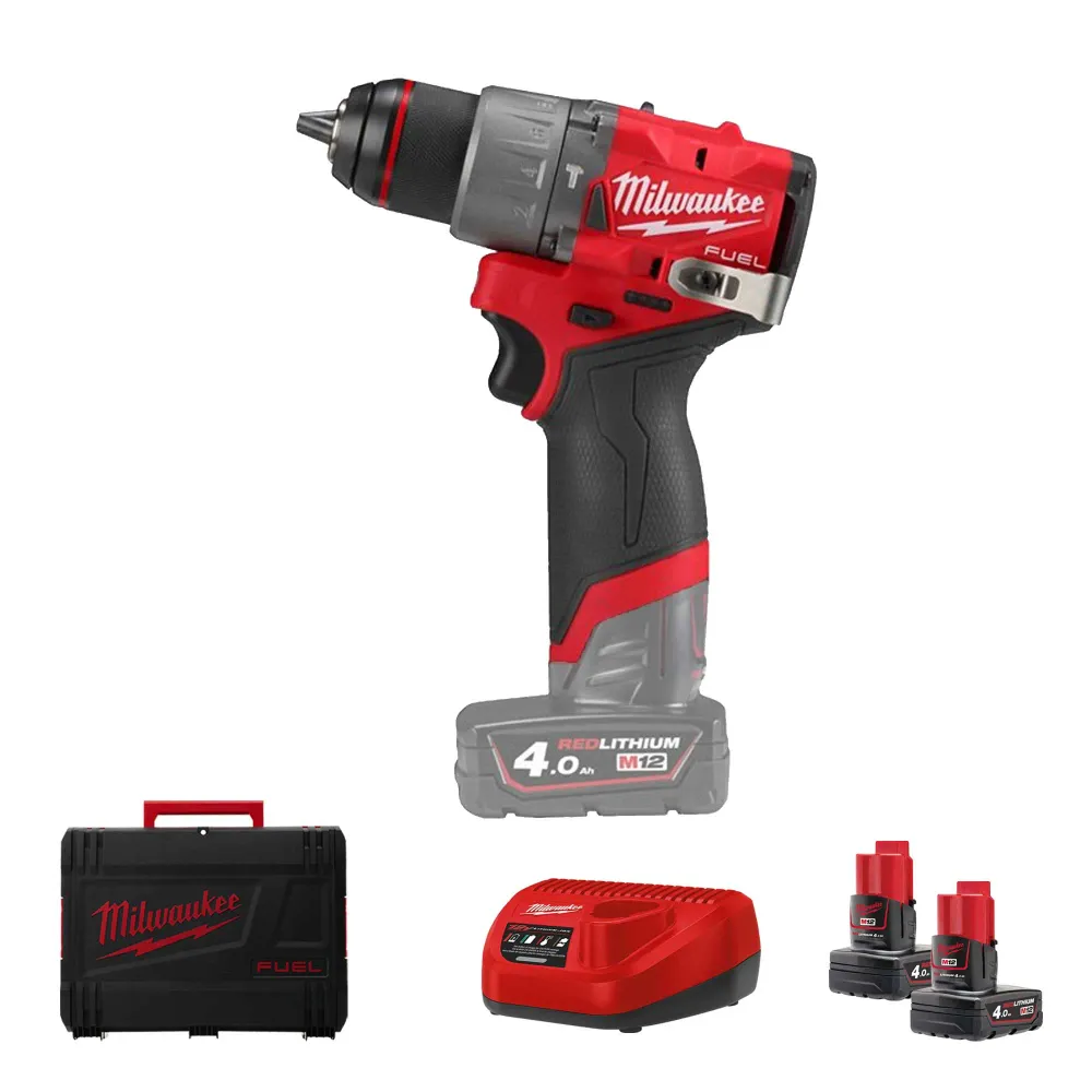 Drill cu percuție Milwaukee M12 FPD2-402X 4Ah