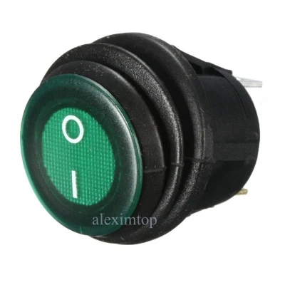 Buton On-Off Verde cu Cauciuc pentru Aplicații Electrice – Comutator Durabil și Rezistent la Uzură