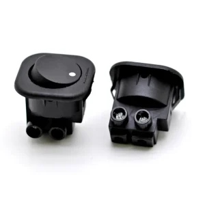 Buton Patrat Negru T120-N pentru Comutare Electrică – Accesoriu Ideal pentru Proiecte DIY și Electrocasnice