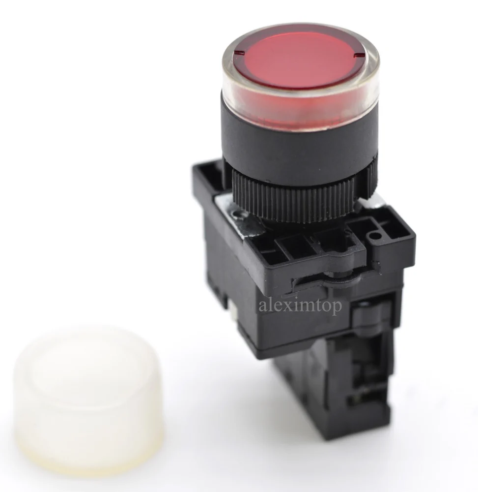 Buton Push cu Cauciuc 22mm Roșu EB2 – Comutator Durabil pentru Aplicații Electrice și Proiecte DIY