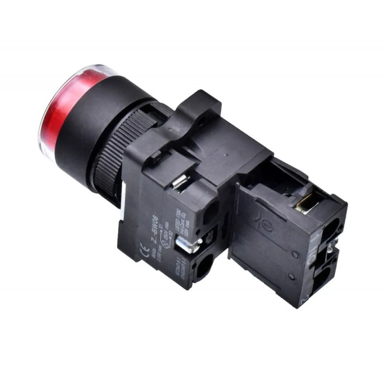Buton Push cu Cauciuc 22mm Roșu EB2 – Comutator Durabil pentru Aplicații Electrice și Proiecte DIY