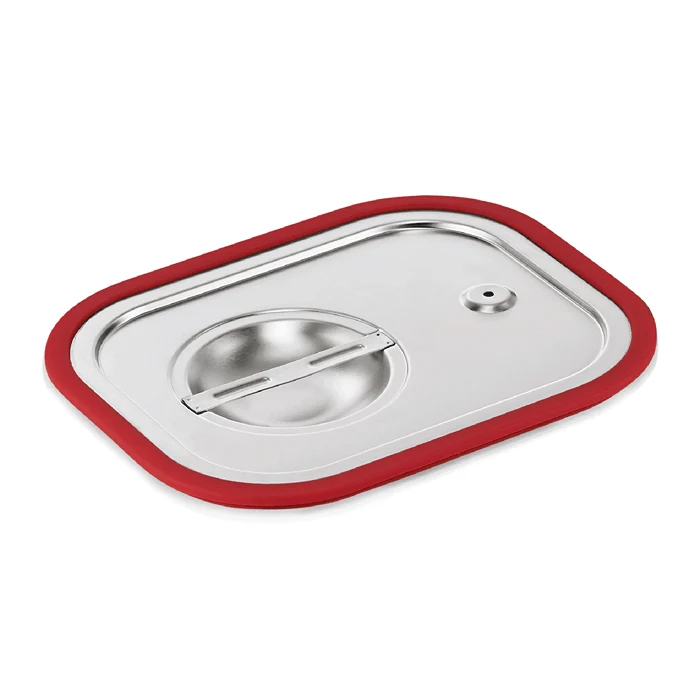 Capac inox cu margine silicon pentru tava GN 1/2