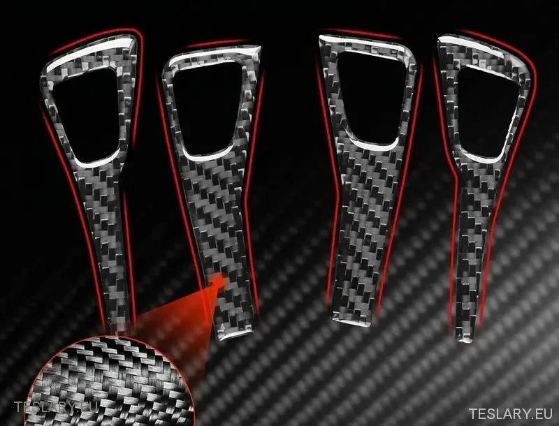 Tesla Model 3/Y Blocarea ușii din fibră de carbon Acoperiți interioare