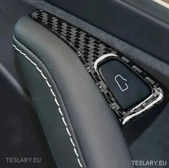 Tesla Model 3/Y Blocarea ușii din fibră de carbon Acoperiți interioare
