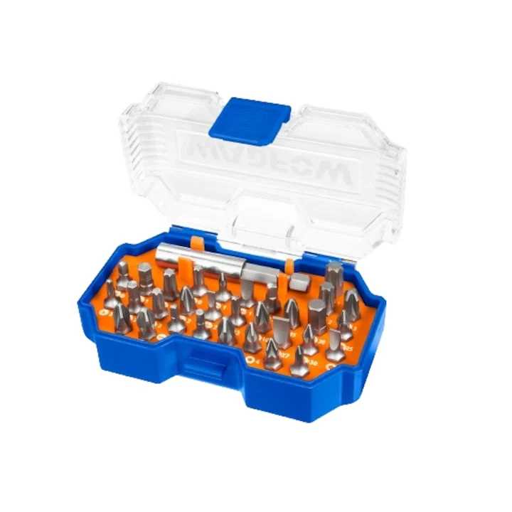 Set biti si adaptor Wadfow, 25mm, Cr-v, 32 piese