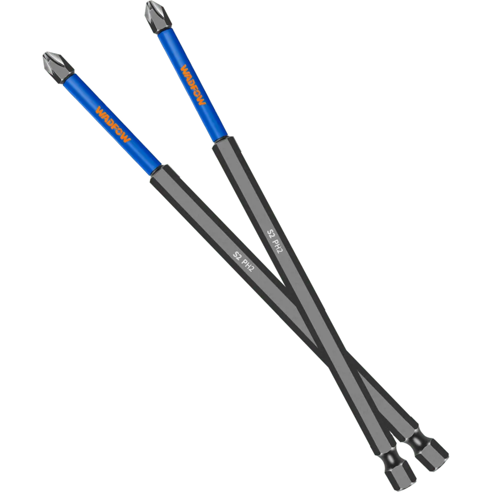 Set 2 biti impact Wadfow, otel industrial, varf PH2, lungime 150mm