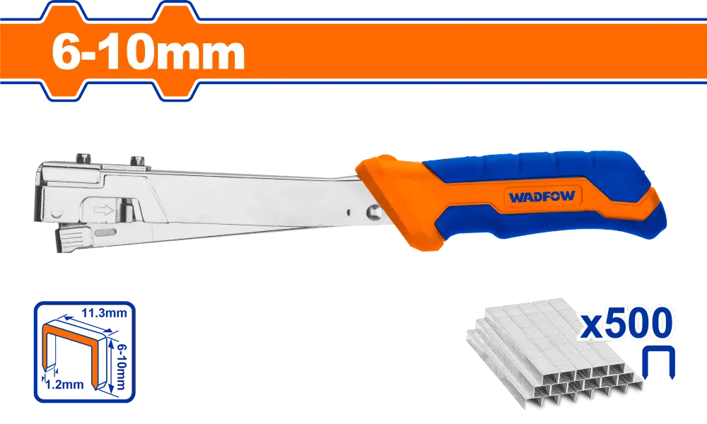 Capsator manual tip ciocan Wadfow, 500 buc capse, dimensiune 6-10mm