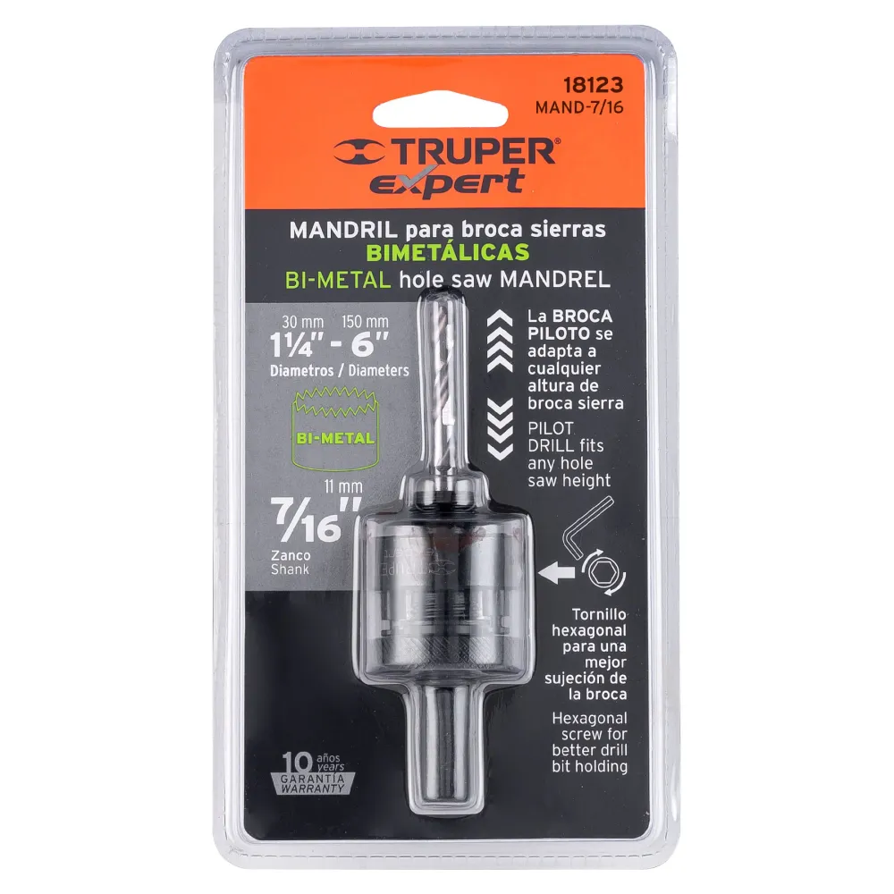 Burghiu centrare pentru carota bimetalica 7/16", Truper