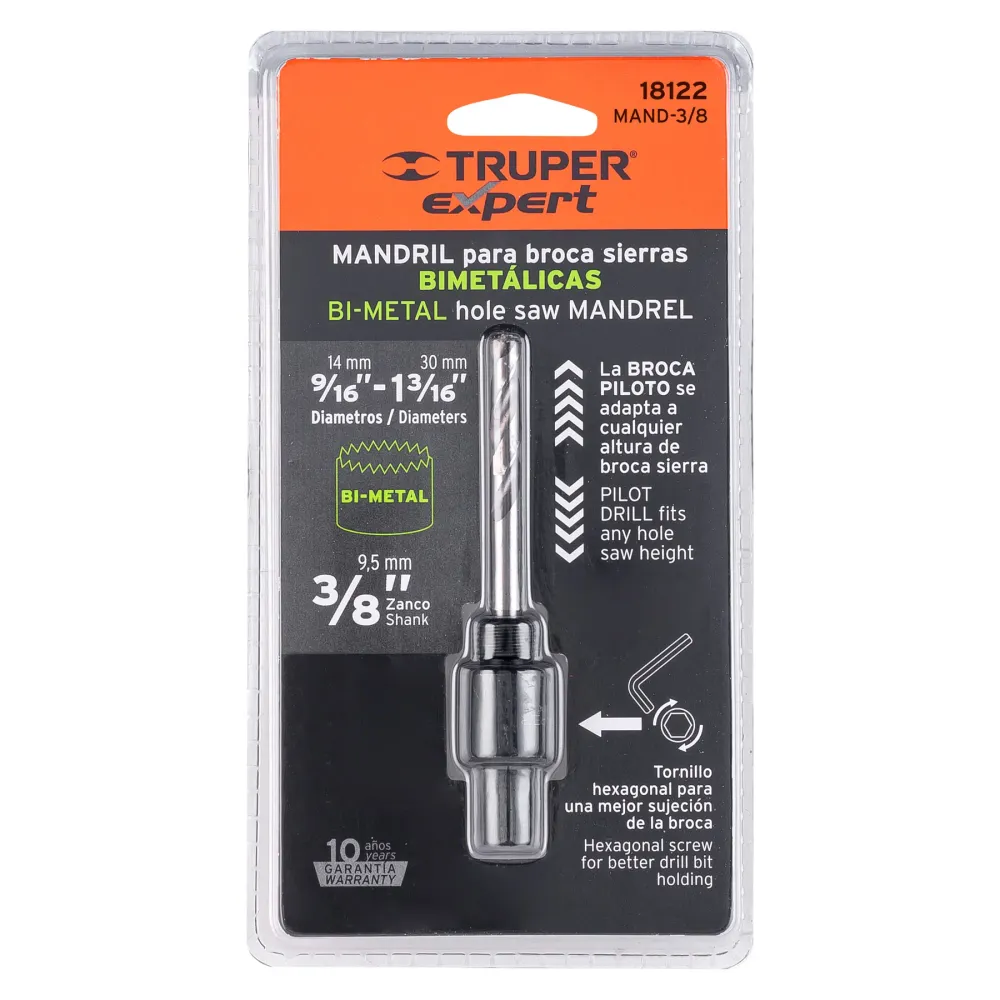 Burghiu centrare pentru carota bimetalica 3/8", Truper