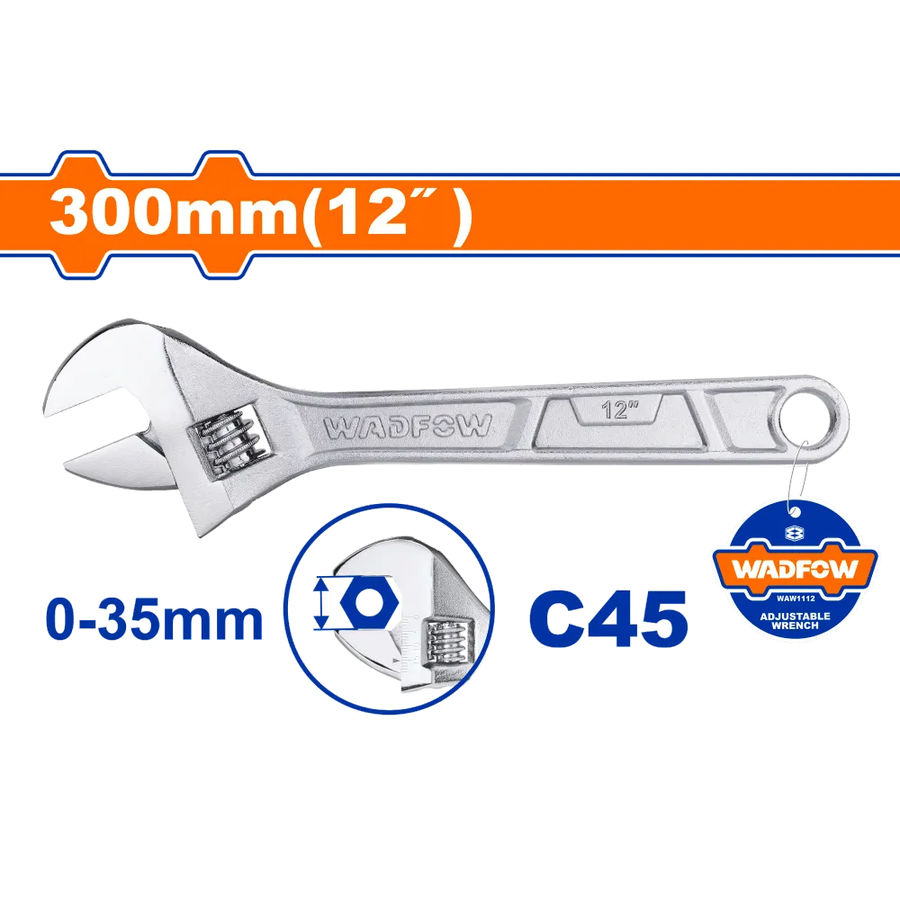 Cheie reglabila Wadfow, dimensiune 12”/300mm, 0-35mm