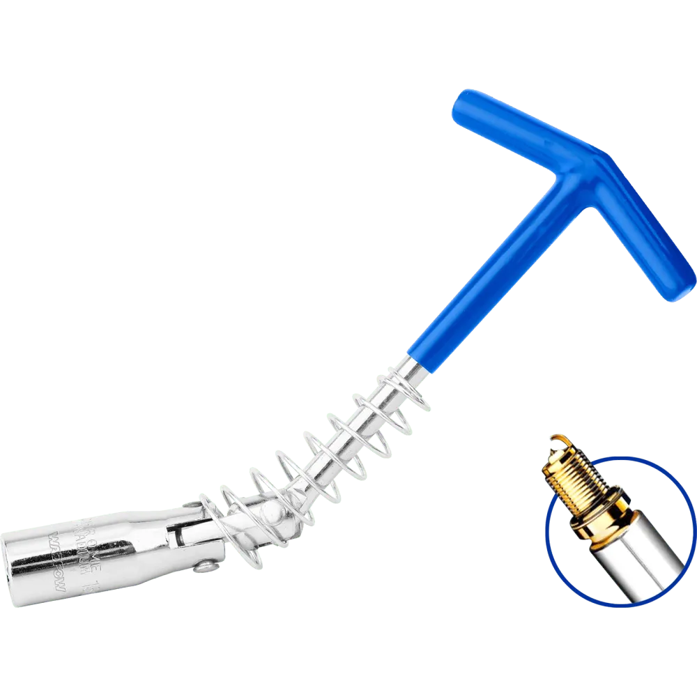 Cheie flexibila pentru bujii Wadfow, maner T, otel carbon, dimensiune 16mm