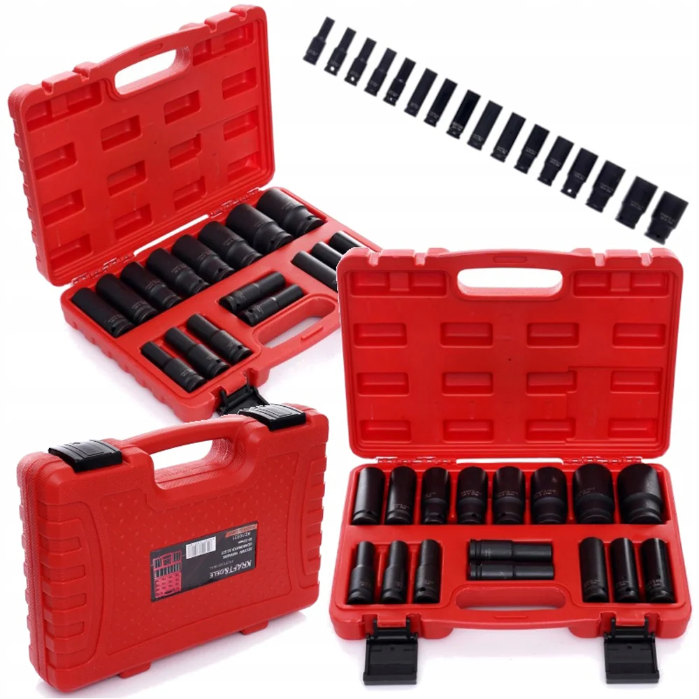Set 16 prize cu impact Kraft&Dele KD10531, 1/2", 10-32mm, valiza transport inclusa