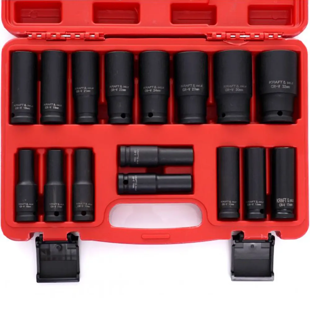 Set 16 prize cu impact Kraft&Dele KD10531, 1/2", 10-32mm, valiza transport inclusa