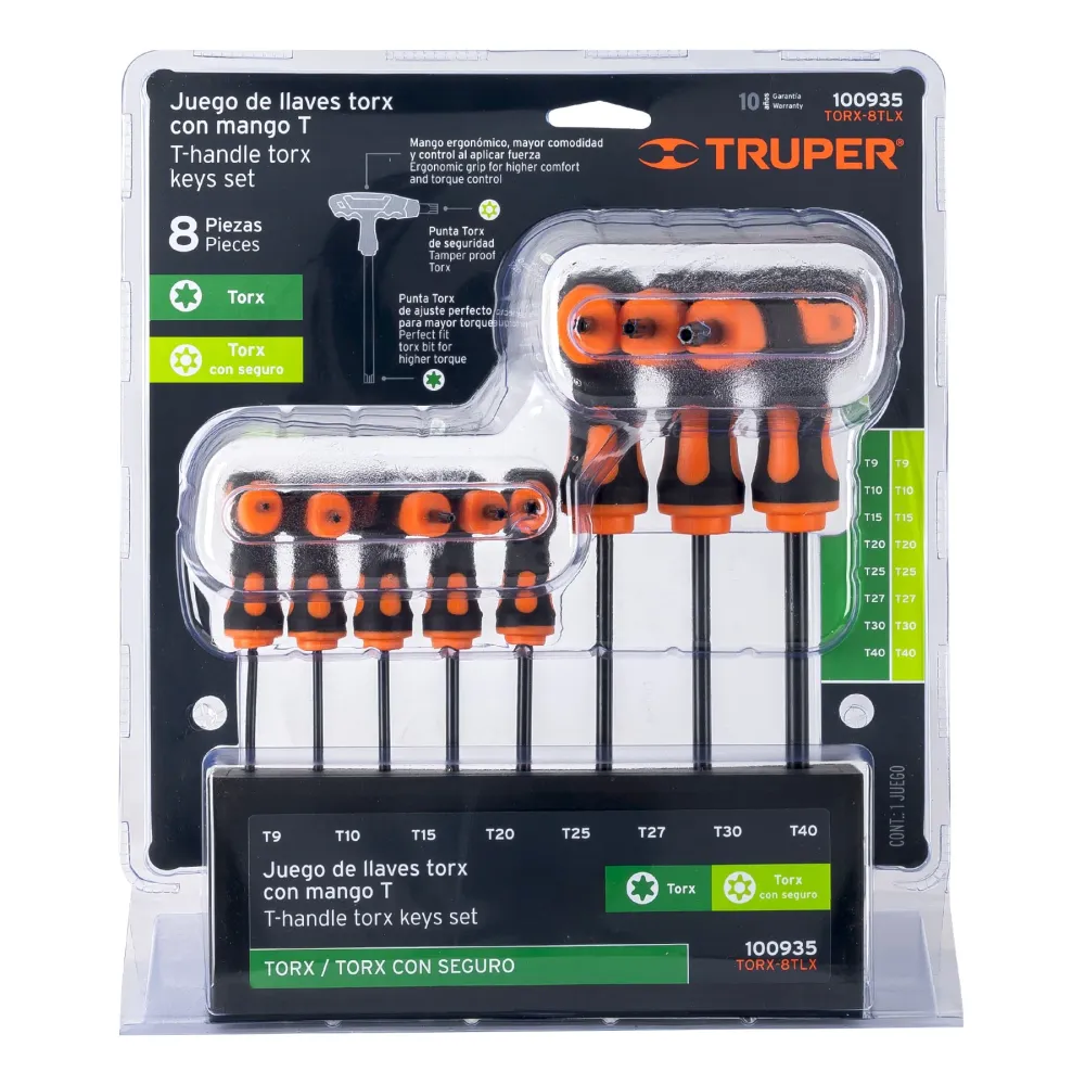 Set chei torx cu maner comfort grip, 8 buc/ set, Truper