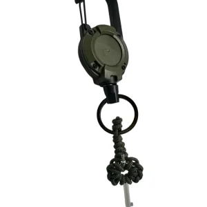 Breloc Talon Micro Cheie Universala Olive pentru Catuse cu Cablu Retractabil Drop Zone