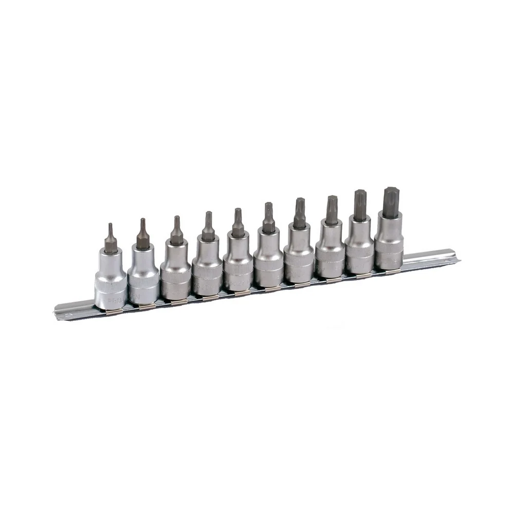 Set de chei tubulare bit E-TX 1/2" PROJAHN, TX10-TX60 suport sina 10 buc/set