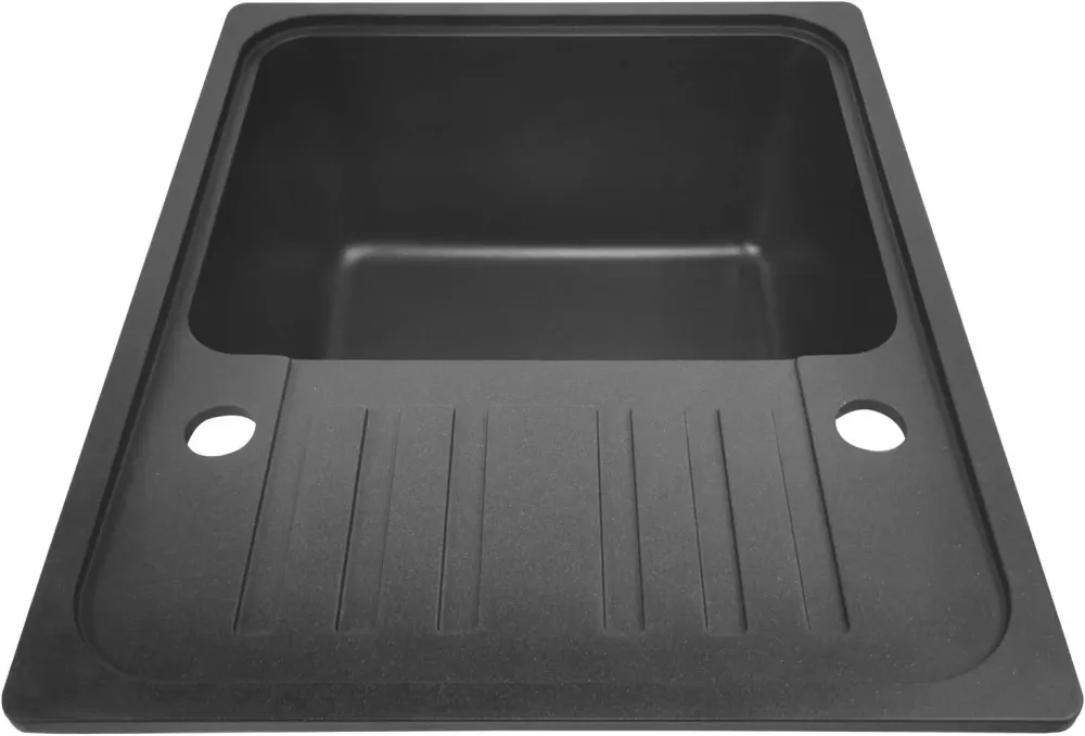 Chiuveta de bucatarie dreptunhiulara, granit, aprox. 56, 9 x 44, 9 cm, set de scurgere