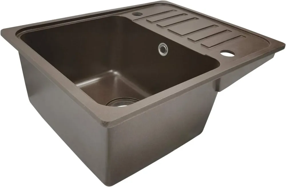 Chiuveta de bucatarie - granit, aprox. 56, 9 x 44, 9 cm, cu set de scurgere, robinet si scurgere reversibila, dreptunghiul...