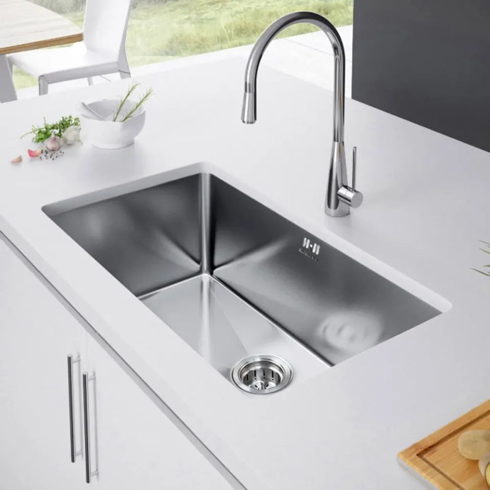 Chiuveta bucatarie inox CookingAid HERA LARGE cu dozator detergent, scurgator, gratar rulabil inox, tocator+accesorii mont...