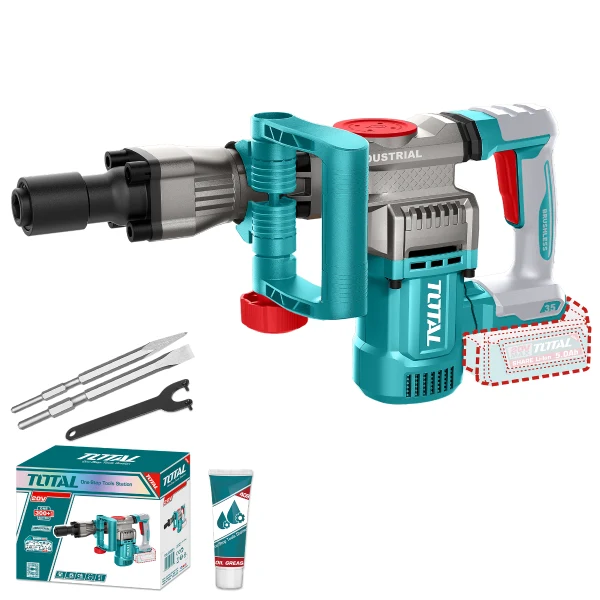Ciocan demolator TOTAL 20V, 16 J, motor fara perii, 0-3200 bpm, sistem SDS HEX (NU INCLUDE ACUMULATOR)
