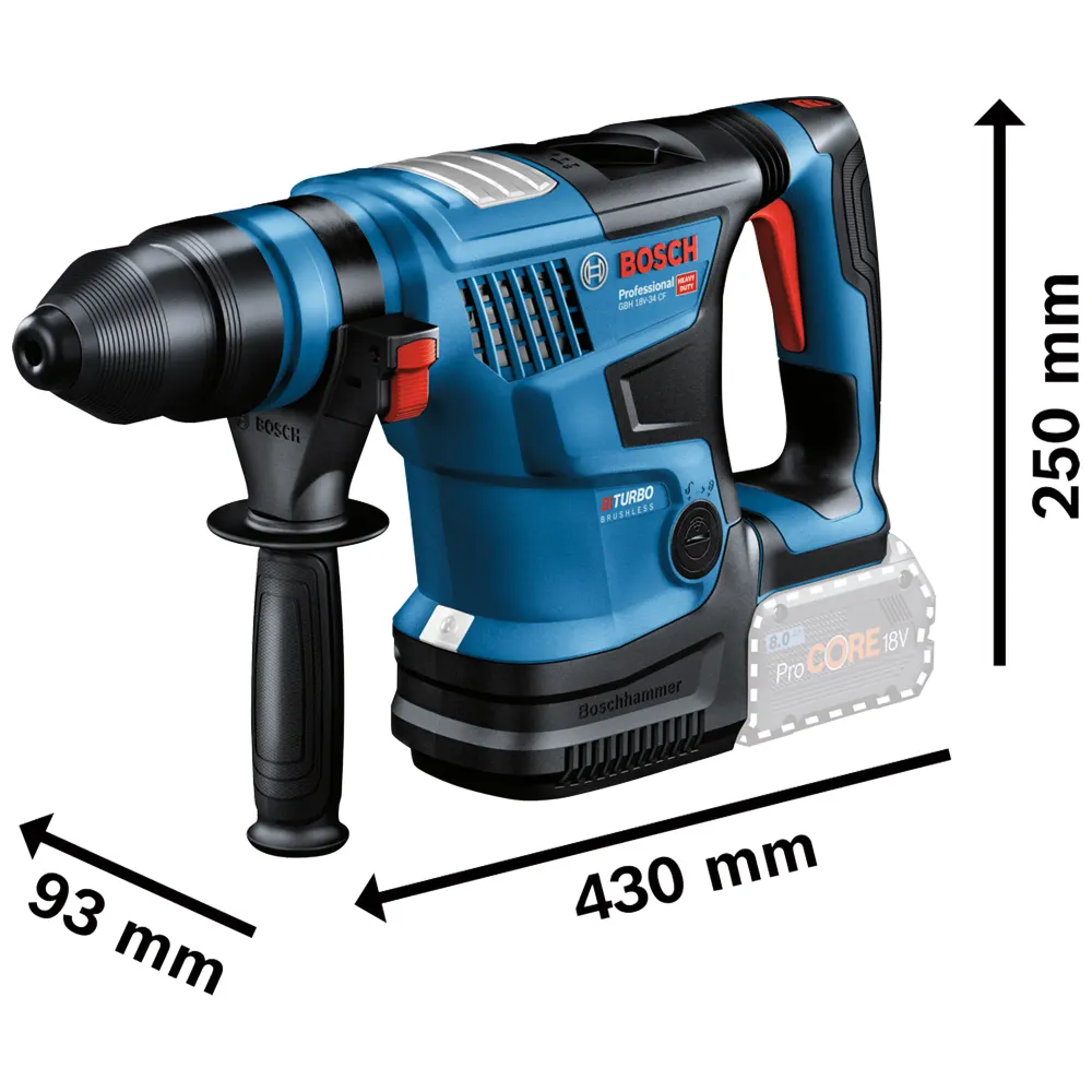Ciocan fără fir Bosch GBH 18V-34 CF 8Ah