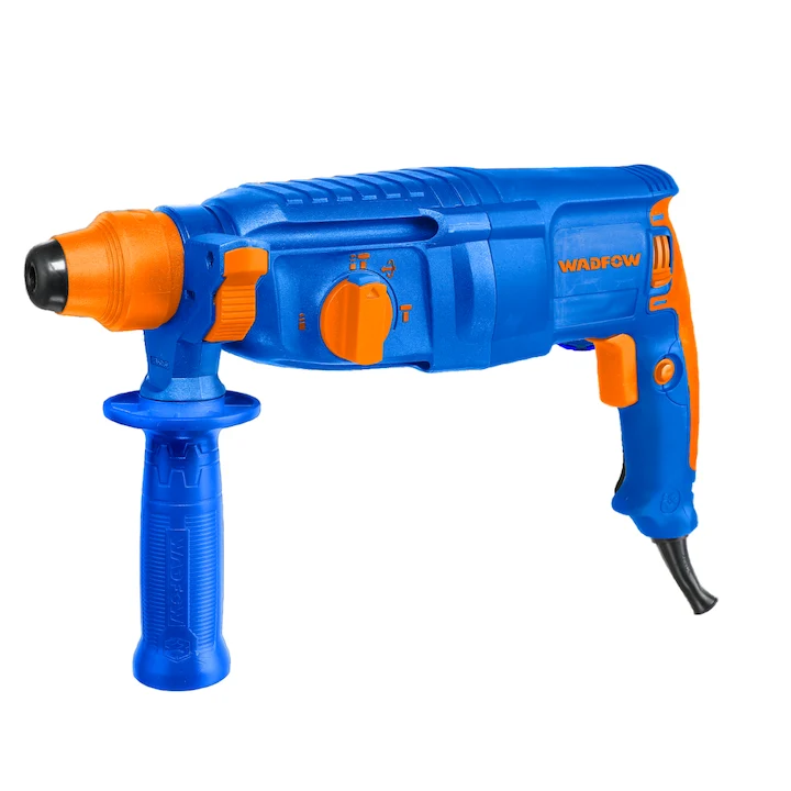 Ciocan rotopercutor Wadfow, 800W, 240V, 1100Rpm, 2.5J, 4000bpm, prindere SDS Plus, include 3 burghie, 2 dalti, geanta tran...