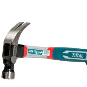Ciocan de dulgherie TOTAL, 450g, maner din fibra de sticla si suport magnetic pentru cuie
