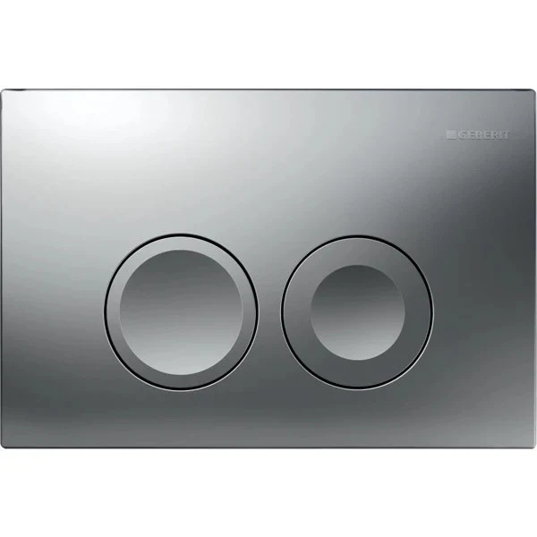 Geberit Delta 25 Clapeta actionare Dual-flush pentru rezervor incastrat, crom mat