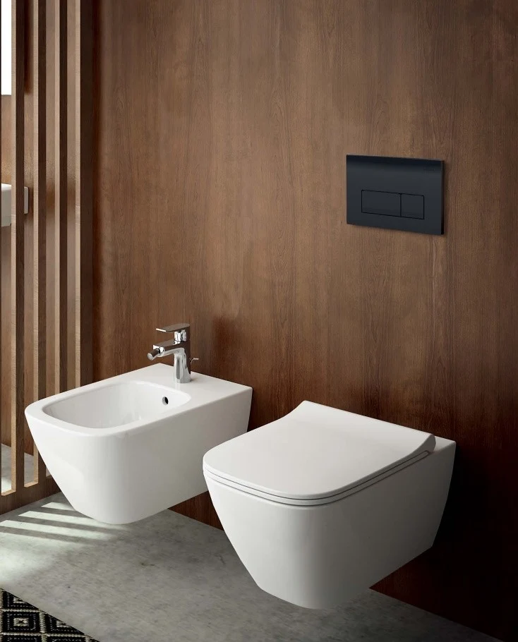 Geberit Delta50 Clapeta de actionare dual-flush, negru mat