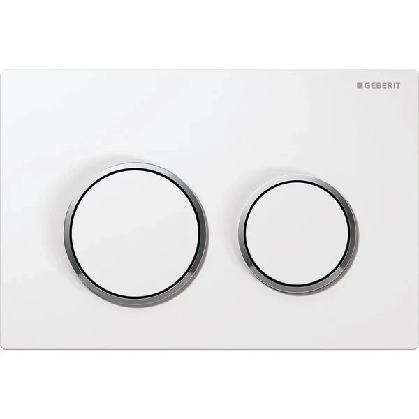 Geberit Omega20 Clapeta de actionare WC dual-flush, alb/crom lucios