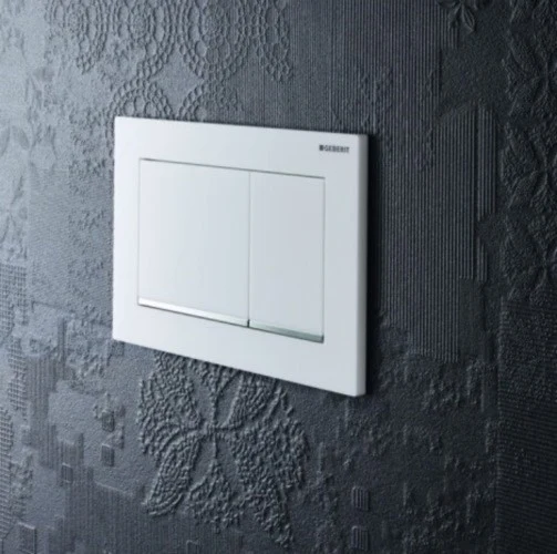 Geberit Omega30 Clapeta de actionare WC, alb/auriu
