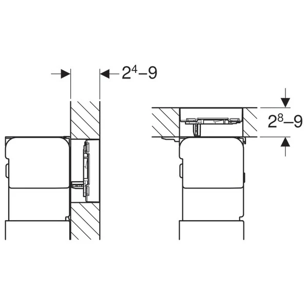 Geberit Omega60 Clapeta de actionare WC dual-flush, alb lucios