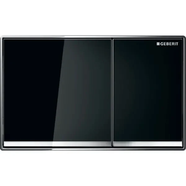 Geberit Omega60 Clapeta de actionare WC dual-flush, negru lucios
