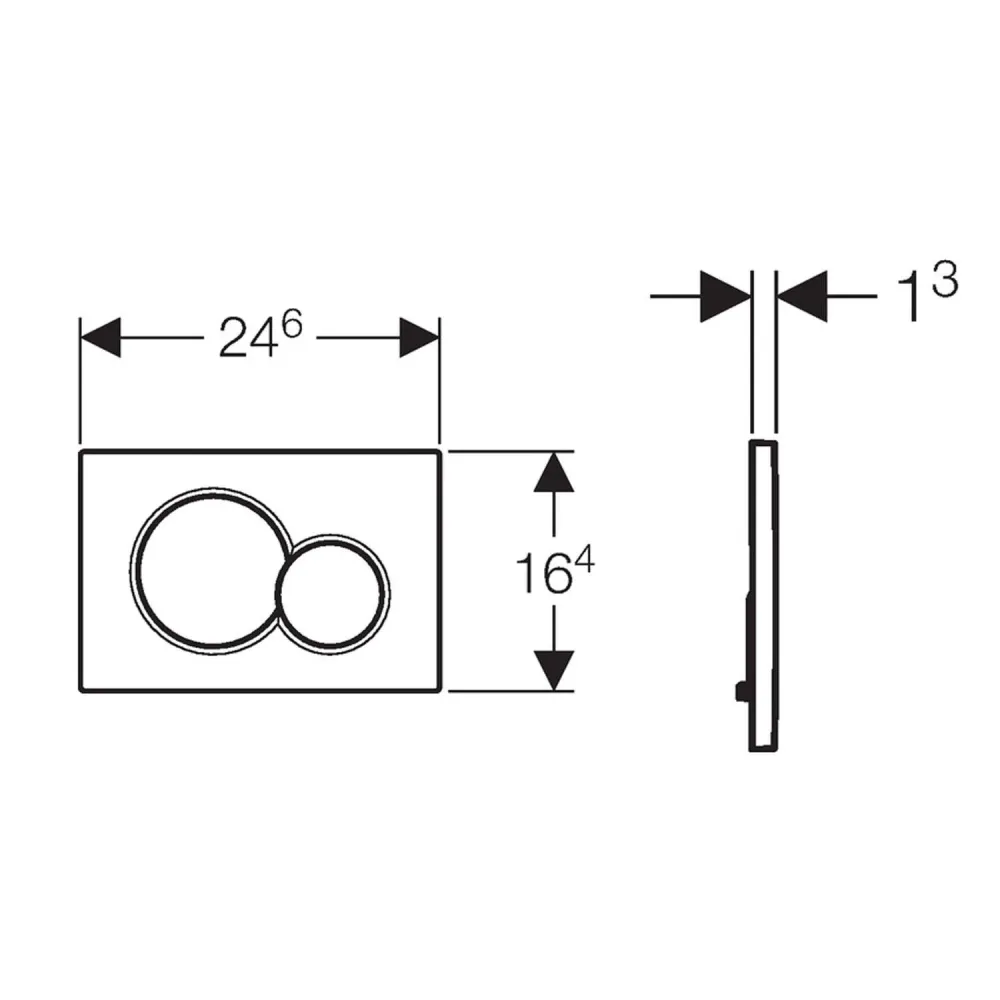 Geberit Sigma01 Clapeta de actionare WC dual flush, crom mat