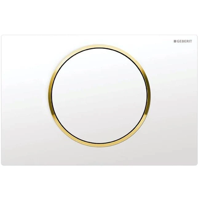 Geberit Sigma10 Clapeta de actionare WC, functie Start&Stop, alb/auriu