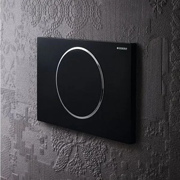 Geberit Sigma10 Clapeta de actionare WC, functie Start&Stop, negru/crom lucios