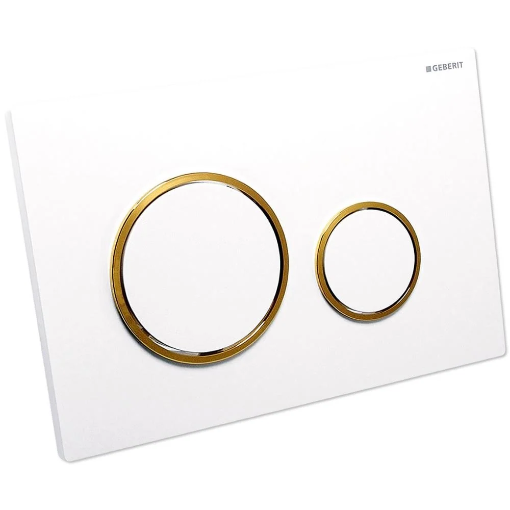 Geberit Sigma20 Clapeta de actionare dual-flush, alb/auriu