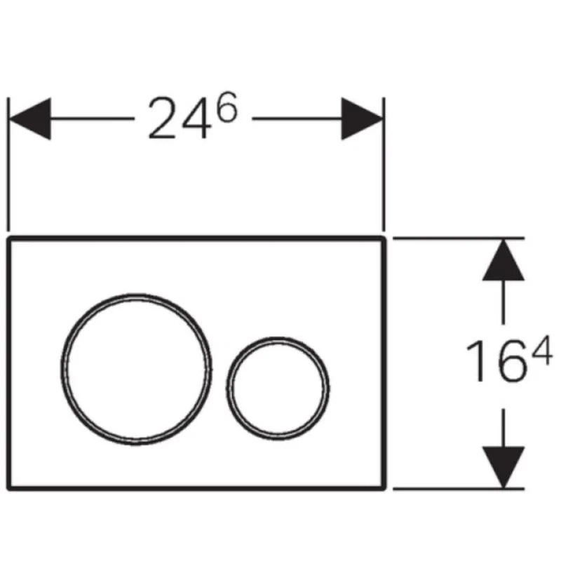 Geberit Sigma20 Clapeta de actionare dual-flush, alb/auriu