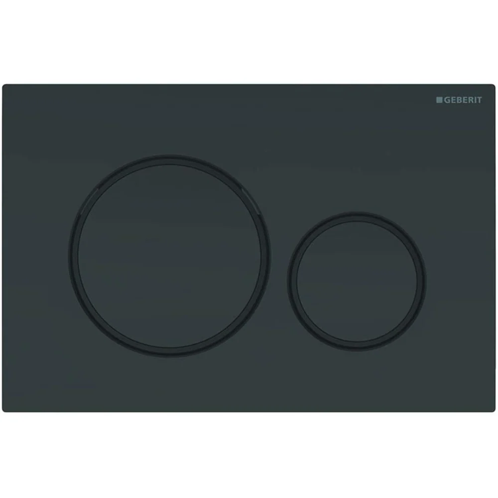 Geberit Sigma20 Clapeta de actionare WC dual-flush, negru lucios