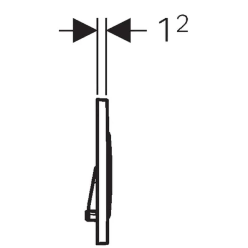Geberit Sigma20 Clapeta de actionare dual-flush pentru rezervor incastrat, antivandalism