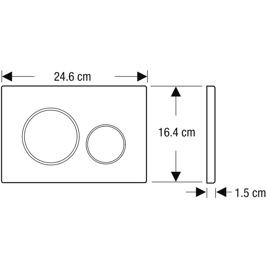 Geberit Sigma21 Clapeta de actionare Dual Flush, antracit/ crom (ardezie mustang)