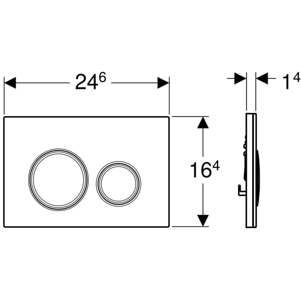 Geberit Sigma21 Clapeta de actionare Dual Flush, sticla alba