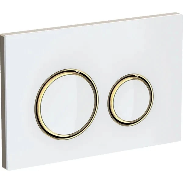 Geberit Sigma21 Clapeta de actionare dual-flush, alb/auriu