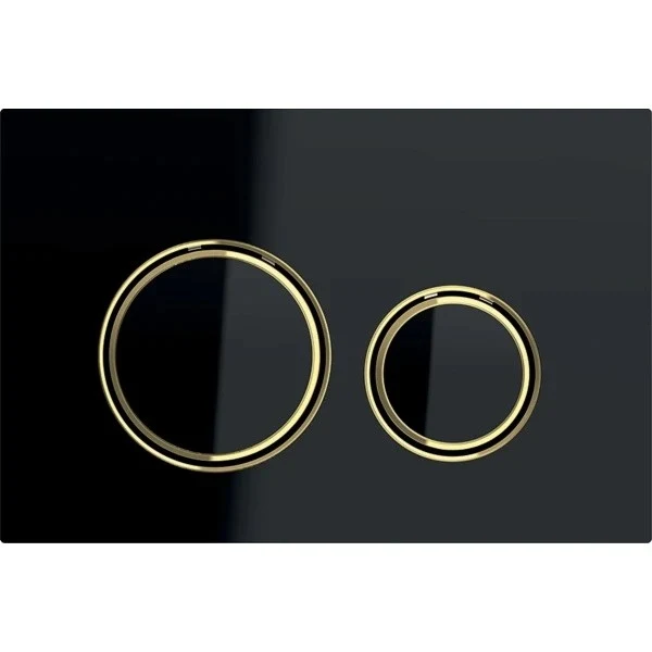 Geberit Sigma21 Clapeta de actionare dual-flush, negru/auriu