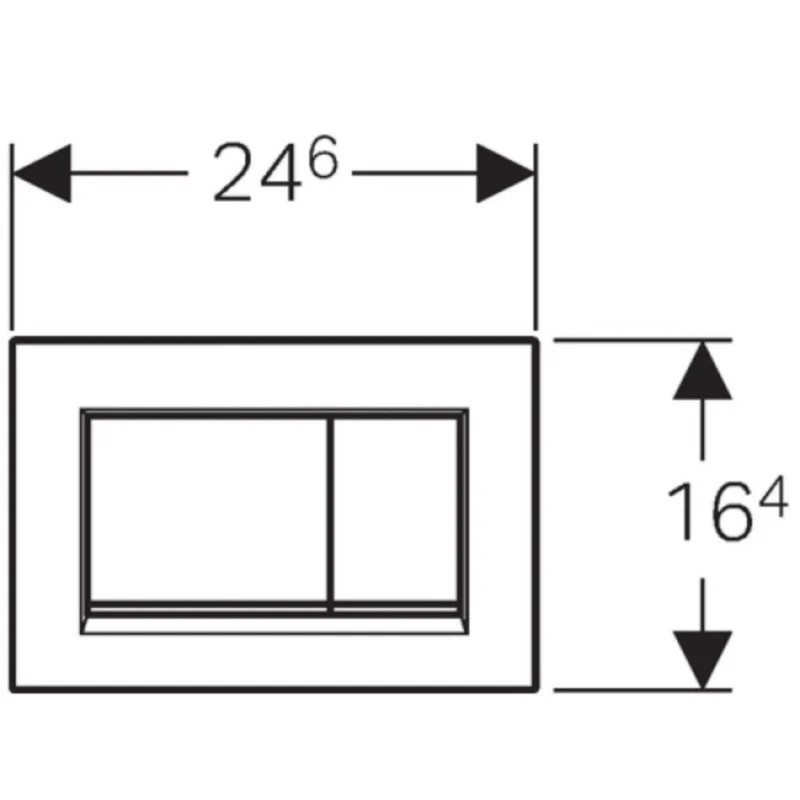 Geberit Sigma30 Clapeta de actionare dual-flush, alb/crom lucios