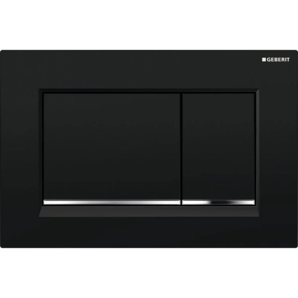 Geberit Sigma30 Clapeta de actionare dual-flush, negru lucios